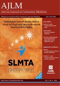 Cover of the African Journal of Laboratory Medicine special issue on SLMTA, 2014